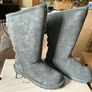 BearPaw Charcoal Tall Winter Boots